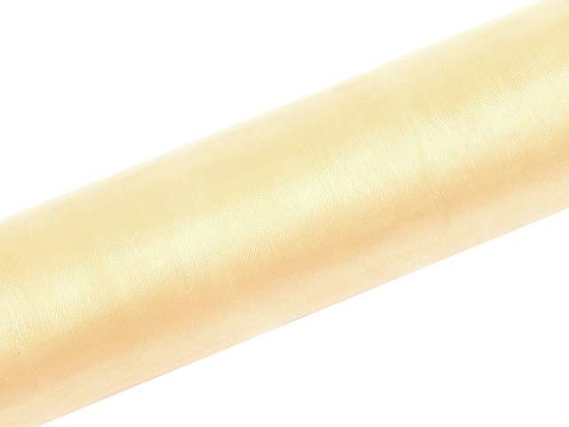 PartyDeco Organza gładka, kremowa, 0,16x9 m ORP16-079