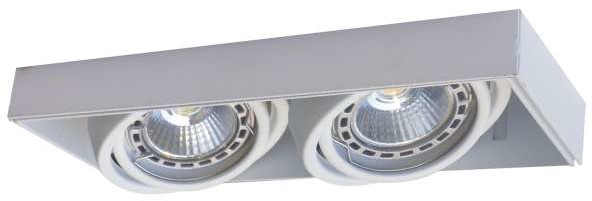 Zuma Line Wpust LAMPA sufitowa ONEON 94362-BK metalowa OPRAWA prostokątna do zabudowy czarna 94362-BK