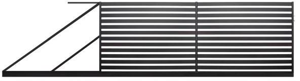 Polbram Steel Group Brama przesuwna Steel Group Lara 2 lewa 4 x 1 54 m czarna