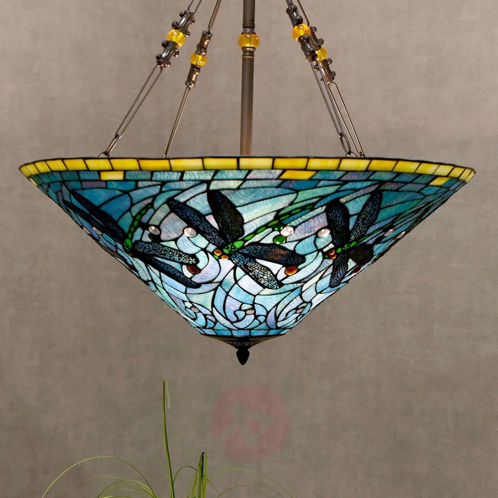 Clayre&Eef Lampa wisząca 5975, kolorowy styl Tiffany