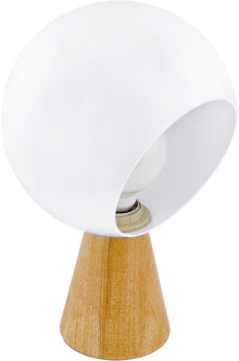 Eglo Mamblas 98278 lampka stołowa biurkowa 1x60W E27 brązowo/biała