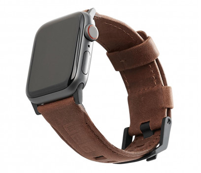 Apple Urban Armor Gear Urban Armor Gear UAG Leather Strap Skórzany Pasek do Watch 40 mm / 38 mm (Brown) 19149B114080