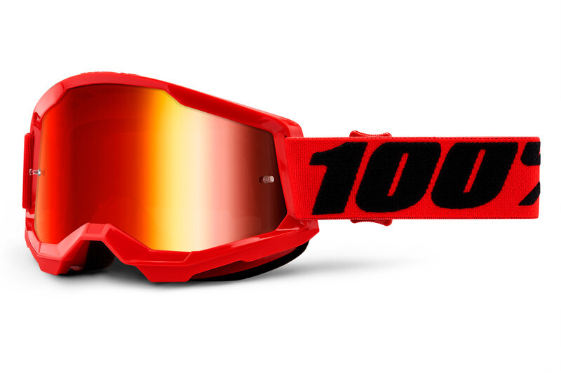 100% 100% Strata Anti-Fog Goggles Gen2, red/mirror  2021 Gogle HU-GOG-0054/13/unis