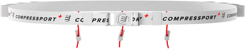 Compressport Pas do numeru startowego, biały 2022 Pasy do biegania CU00013B_001_0TU