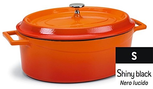 Pentole Agnelli pentole agnelli Slow Cook rondel Oval z 2 uchwytami, wykonane z żeliwa COGHSOP12612S
