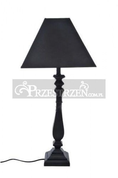 Jolipa LAMPA STOŁOWA-NOCNA - Z ABAŻUREM - Czarna 65,5 cm / 28975