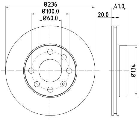 HELLA PAGID Tarcza hamulcowa PAGID 8DD355100-821