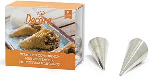 Decora 0062225 stożek Mignon metalowy 2,5 x 7,5 cm zestaw  8 0062225