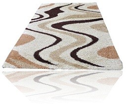 DYWAN LONG SHAGGY 190x270cm KREM/BRĄZ TANIO