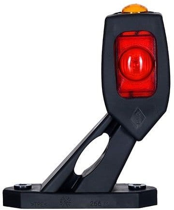 HORPOL SP J Lampa obrysowa na wysięgniku ukośnym krótkim potrójna hor 53 12/24v przewód 0,5 m) lewa AMI-LD 2115/L