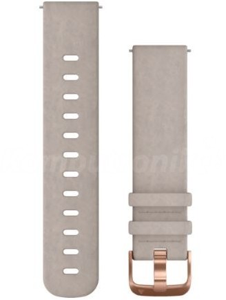 Garmin Pasek skórzany na nadgarstek Quick Release 20 szary różowe złoto  010-12691-07