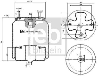 FEBI Mieszek, klimatyzacja FEBI 35678