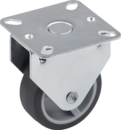 Metafranc Meister Bockrolle     50 MM 42 X 42 MM blat TPR-koła miękka powierzchnia toczna   łożyska ślizgowe 40 kg udźwig | kółko meblowe rolka transportowa | | Heavy Duty Castor | 802800