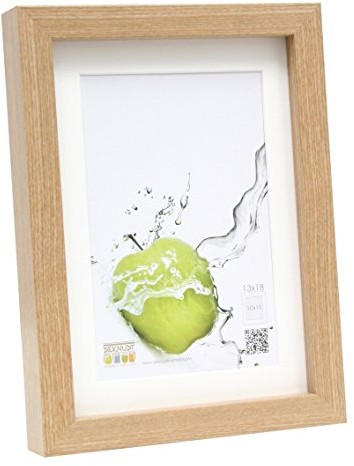 Deknudt Basic Frame drewniana ramka na zdjęcia z passe-partout, różne rozmiary do wyboru w przedziale od 13x18 cm do 40x60 cm, naturalny, 40 x 50 cm S40AH1-P1-40.0X50.0