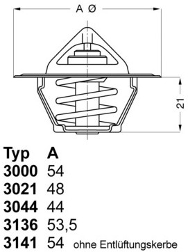 Wahler Termostat, żrodek chłodzący 3000.90