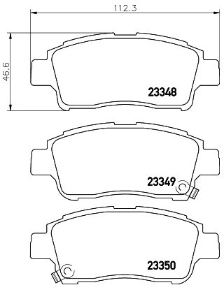 Mintex Zestaw klocków hamulcowych, hamulce tarczowe MDB2006