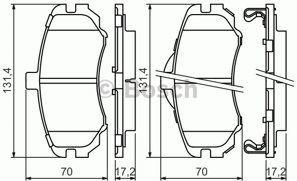 Bosch Zestaw klocków hamulcowych, hamulce tarczowe 0 986 494 426