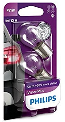 Philips 12498 VPB2 Vision Plus P21 W lampa sygnalizacyjna 12498 VPB2, zestaw podwójny 12498VPB2