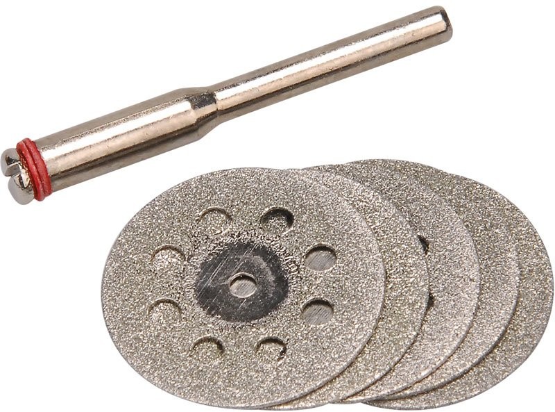 EXTOL CRAFT Końcówki do szlifierki prostej, diamentowe tarcze, zestaw , 6 szt 73421