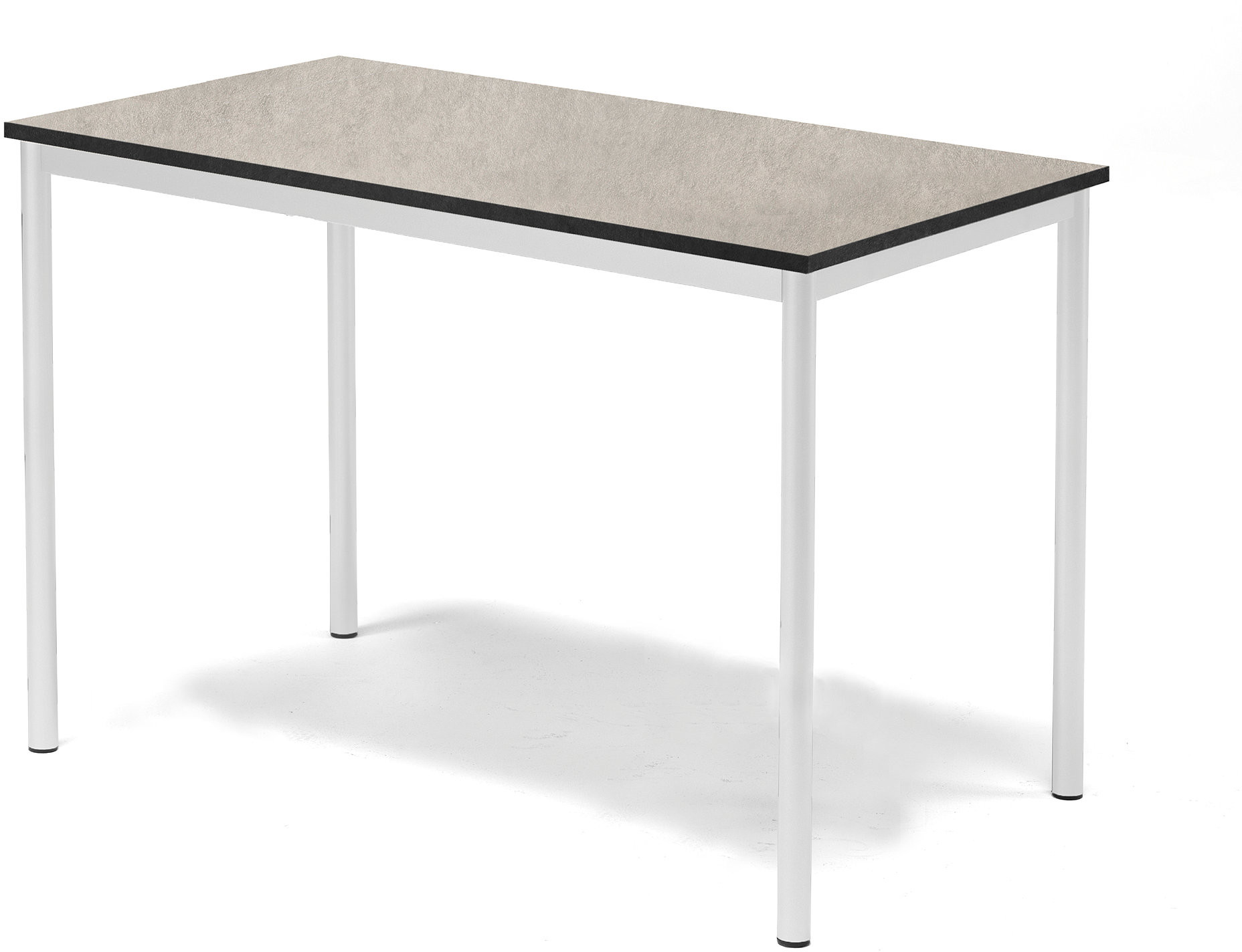 AJ Produkty Biurko SONITUS, 1200x700x760 mm, jasno szare linoleum, biały