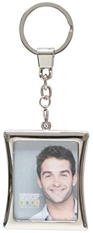 Deknudt Frames Deknudt ramki s59nb6 breloczek do kluczy breloczek do kluczy od 3,8 X 4,8 prostokątne, zakrzywione znała (3.8 X 4.8) metalowy sleutel Hanger S59NB6-3.8X4.8