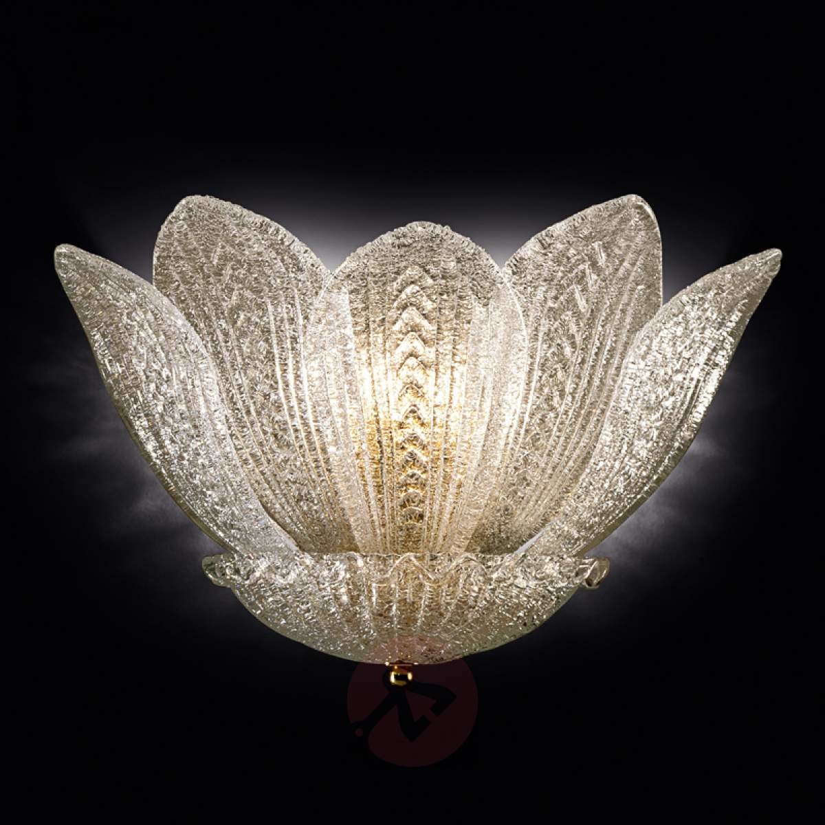 Piękna lampa ścienna Grecia ze szkła