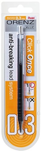 Pentel orenz ołówek mechaniczny, 100% odporne na pękanie, na gorąco, czarny 0.3mm XPP503-AX