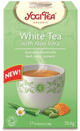 Yogi Tea (herbatki) HERBATA BIAŁA Z ALOESEM (WHITE TEA WITH ALOE VERA) BIO (17 x 1,8 g) 30,6 g -