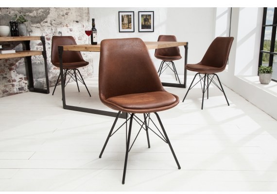 Invicta Interior Krzesło skandynawia retro antyczna kawa 38088