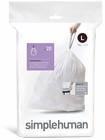 simplehuman , Code L dopasowane worki na śmieci, opakowanie 20 sztuk