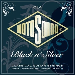 Rotosound Zapewnia rotos górne Black N 'Silver struny Klassik akcesoria gitarowe CL4
