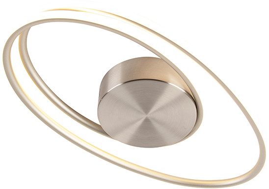 QAZQA Designerska lampa sufitowa ze stali z 3-stopniową regulacją ściemniania LED - Rowan