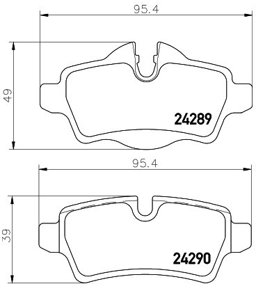 Mintex Zestaw klocków hamulcowych, hamulce tarczowe MDB2930