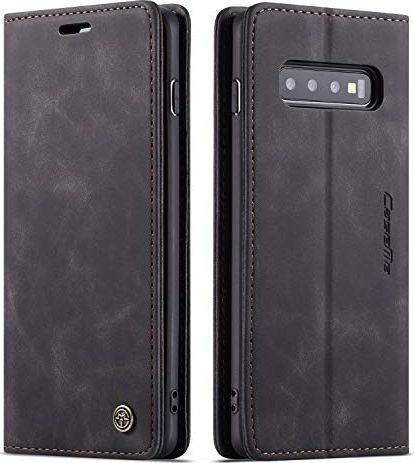 Samsung QLTYPRI QLTYPRI Etui QLTYPRI do Galaxy S10 Plus Vintage cienki futerał na telefon komórkowy z gniazdem na kartę PU Skórzany pokrowiec TPU Zderzak Flip Ochronne etui kompatybilne z Galaxy S10 1710374