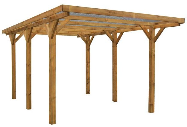 WERTH-HOLZ Wiata garażowa z dachem CARPORT 3,04 x 5,17 x 2,34 m WERTH-HOLZ