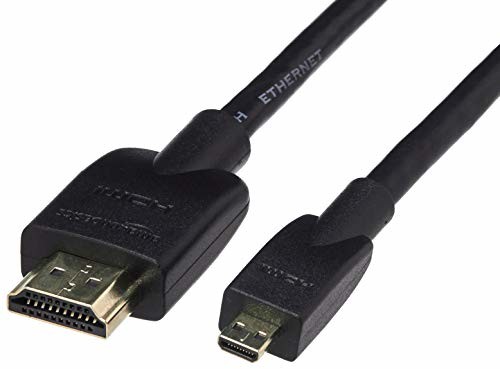 AmazonBasics elastyczny kabel połączeniowy, Micro-HDMI na HDMI, 1,8 m