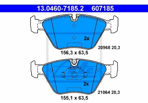ATE Klocki hamulcowe - komplet 13.0460-7185.2