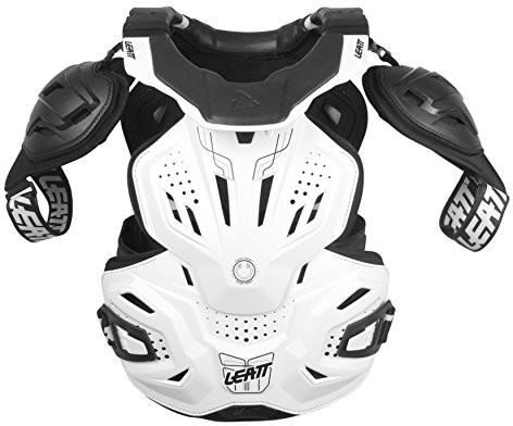 Leatt leatt klatki piersiowej pancerne Fusion Vest 3.0 łącznie z osłoną na kark, czarna, biały, L/XL 1015400111