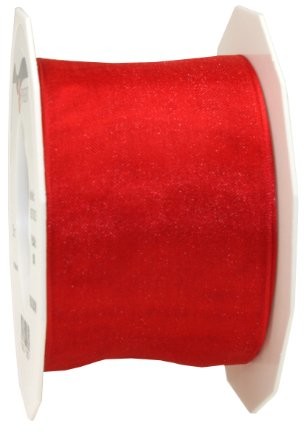 Pattberg Na prezent 60 MM 25 m Four Seasons  z organzy z drutu, czerwony 6076025-609