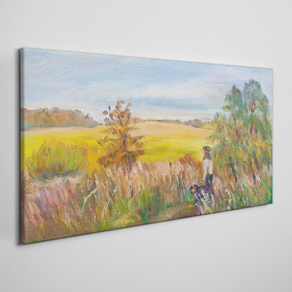 PL Coloray Obraz Canvas wieś pole niebo przyroda 100x50cm