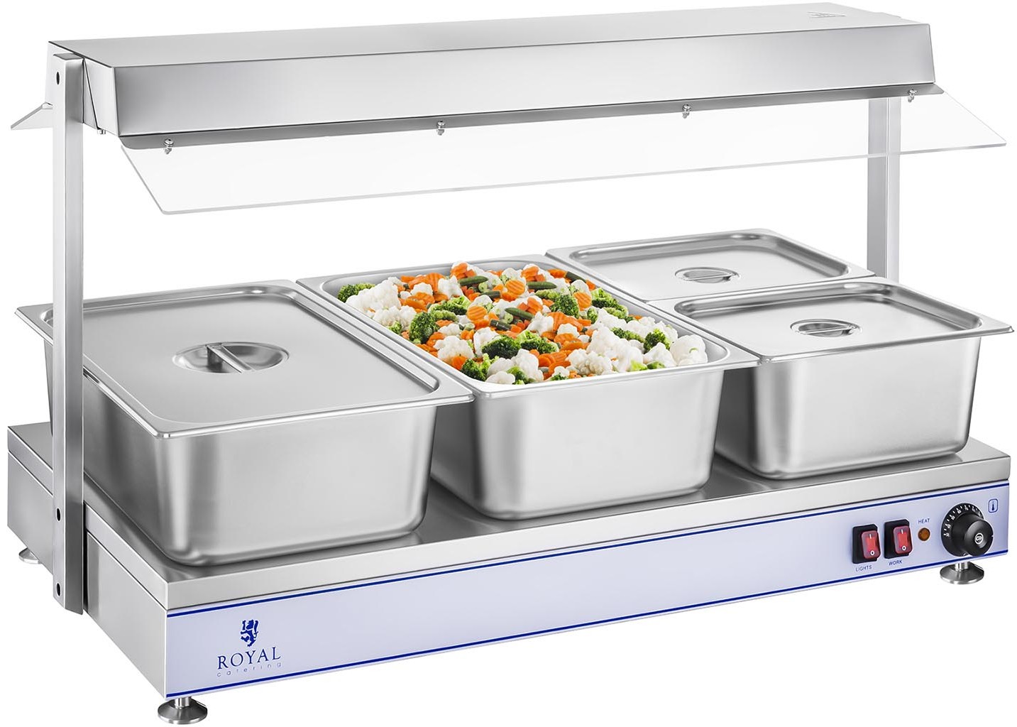 Royal Catering Płyta grzewcza - 1000 x 500 mm - 3 halogeny - 1550 W RCHP-100H RCHP-100H