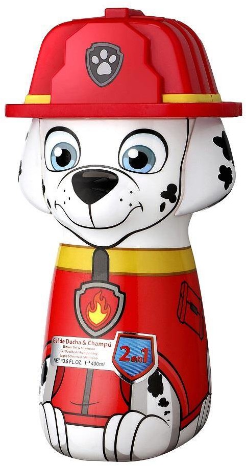 Air-Val Paw Patrol 2in1 Shower Gel & Shampoo 2D żel pod prysznic i szampon dla dzieci Marshall 400ml 98581-uniw