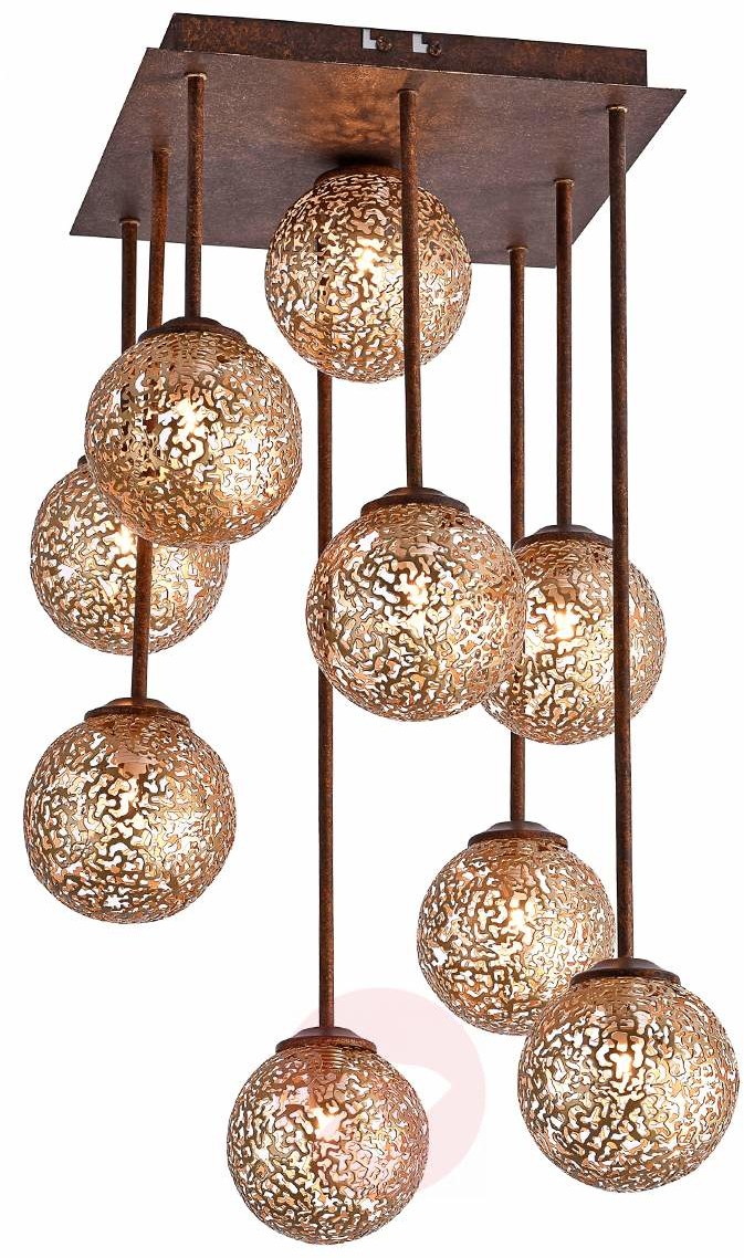 Paul Neuhaus Oświetlenie GRETA Lampa Sufitowa Rudy, 9-punktowe 6238-48