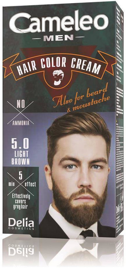 Cameleo Men Hair Color Cream farba do włosów brody i wąsów 5.0 Light Brown 30ml 98650-uniw