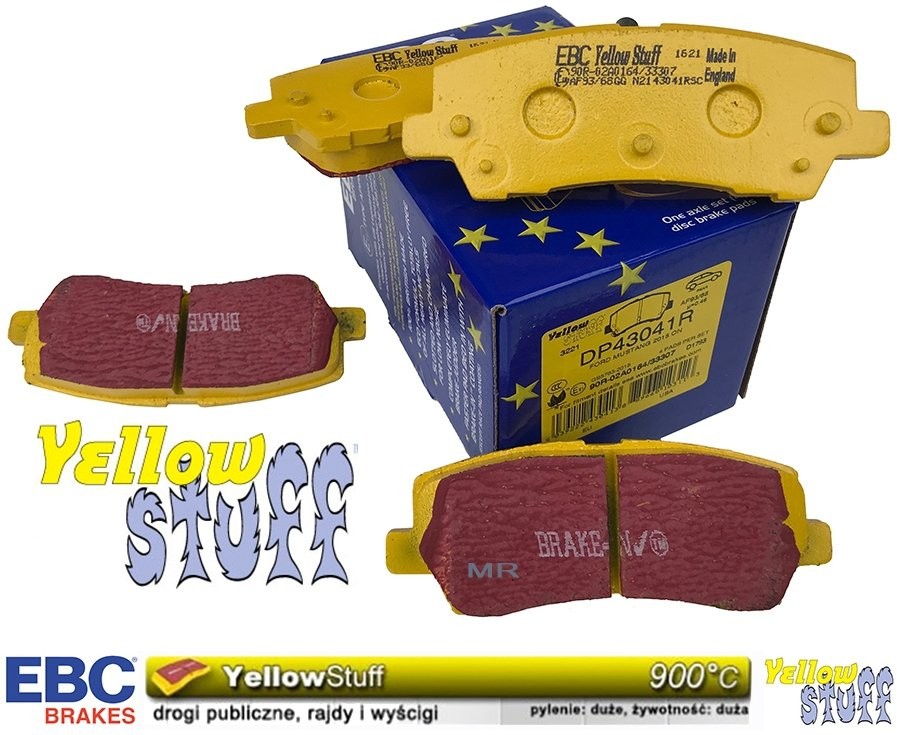 EBC Brakes Klocki hamulcowe tylne ceramiczne EBC YellowStuff Ford Mustang 2015 DP43041R