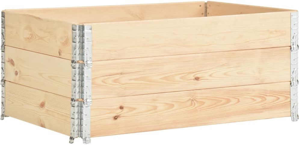 vidaXL Podniesione grządki, 3 szt., 100x150 cm, lite drewno sosnowe