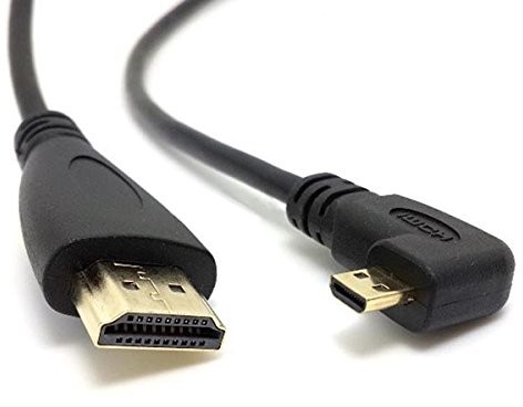 System-S 90 stopni kątowana Micro HDMI do standardowego kabla HDMI 50 cm
