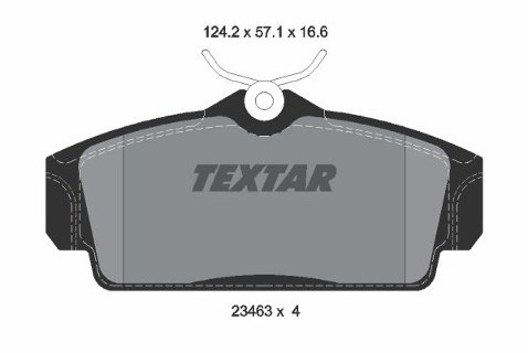 TEXTAR Zestaw klocków hamulcowych, hamulce tarczowe 2346302
