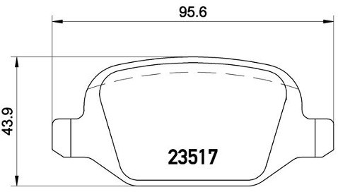 BREMBO Zestaw klocków hamulcowych, hamulce tarczowe P 23 065