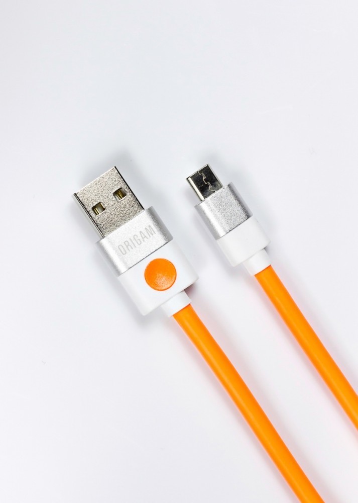 Kabel Usb do Micro Usb Origami 2m pomarańczowy